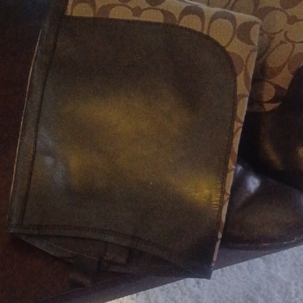 Coach Black and Tan Heeled Boots - Picture 2 of 7